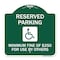 Signmission Reserved Parking Minimum Fine of $250 for Use by Others Accessible Alum, 18" x 18", GW-1818-23064 A-DES-GW-1818-23064 - alternate 1